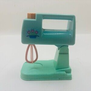 WNR 1993 Winner Toys Doll Kitchen Mini Stand Mixer Turquoise Pretend Play